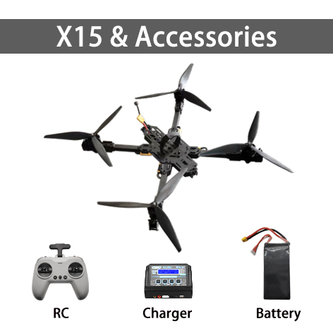 X15 non-foldable FPV drone ,8S 8000mah battery