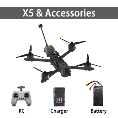 X5 non-foldable FPV drone ,6S 5000mah battery ,